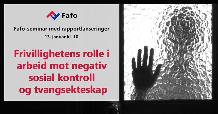 Arbeidet mot negativ sosial kontroll og tvangsekteskap blir evaluert og debattert på et eget Fafo-seminar 13. januar.