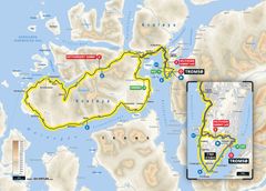 Ruten for Arctic Race 2021 (Illustrasjon: Arctic Race of Norway)