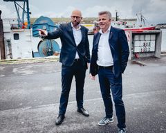 Danmarks mat-, landbruk- og fiskeriminister Rasmus Prehn tok imot fiskeri- og havminister Bjørnar Skjæran i Ålborg og Hirtshals 6. og 7. juni. Foto: Yngve Angvik, Nærings- og fiskeridepartementet