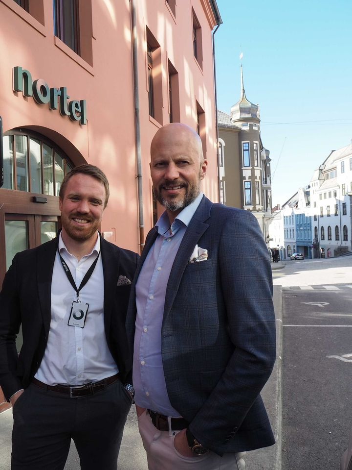 Fra venstre: Espen Starheim Breivik (COO, Nortel) og Christian Pritchard (CEO, Nortel) Foto: Nortel.