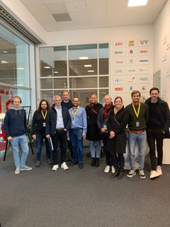 AF Eiendom og Bygr-teamet ved et besøk hos selskapet denne høsten. Foto: AF Gruppen