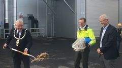 Ordfører i Elverum kommune Erik Hanstad, daglig leder Eidsiva Bioenergi Ola Børke, Konsernsjef Eidsiva Øistein Andresen.