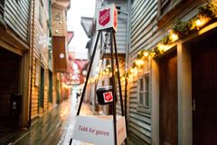 Julegryta er plassert ut i hele landet, fra sør til nord. Her i Bergen.