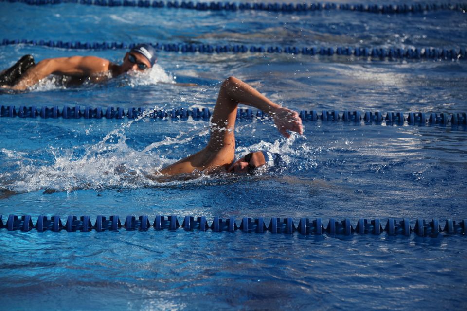 Juniorlandslagssvømmere trening