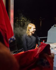 Det damper (!) av Emil Walseth etter et bad under en øvelse.