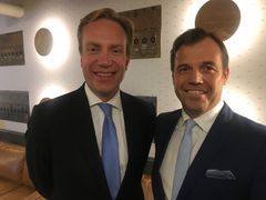 Utenriksminister Børge Brende og direktør for Gründere og oppstartbedrifter i Innovasjon Norge Pål T. Næss. Foto: Innovasjon Norge