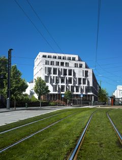 Nygård-området regnes som et av de mest attraktive kontorlokasjonene i Bergen. Nærmere bybanestopp er det knapt mulig å komme. Illustrasjon: MIR