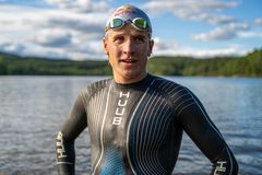Kristian Blummenfelt på trening i Oslo tidligere i år. Fotograf: Trener Mikal Iden/Norges Triatlonforbund (bildet kan brukes fritt)