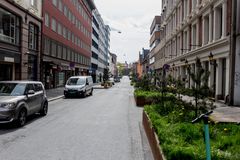 Overvannshåndtering gjennom grønne løsninger er viet god plass i den nye gatenormalen.
Foto: Ragnhild Heggem Fagerheim/ COWI