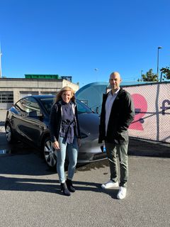 Maren Brevik Klingen i Fremtind og Fredrik Bjørge Johansen i Fleks. Foto: Fleks.