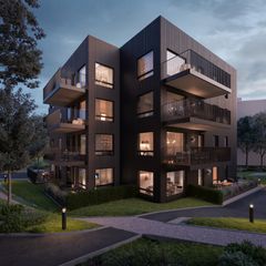 "Bo på Billingstad": Åkergløden. Illustrasjon: Arcasa arkitekter.