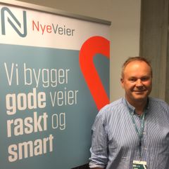 NØDVENDIG LØFT: Lars Bjørgård leder Nye Veiers E6-utbygging sør for Trondheim, fra Ulsberg til Melhus sentrum. Så langt i planprosessen er de samlede kostnadene for hele denne strekningen redusert med 20 prosent, og reisetida forkortet med 20 minutter. Nå skal ytterligere gevinster oppnås med IPL, "en banebrytende kontrakts- og samhandlingsmodell", ifølge Bjørgård. Foto: Nye Veier