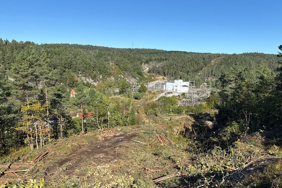 Ny linjetrase ved Kulia transformatorstasjon - Glitre Nett