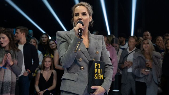 En tydelig rørt Ina Wroldsen vant P3-prisen. Foto: Kim Erlandsen/NRK P3