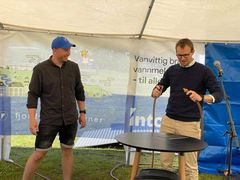 Morten Hauan, COO i Intoto og Kjell-Ingolf Ropstad