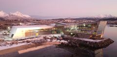 Her er anlegget som skal bli den nye bakteriofagfabrikken til ACD Pharma på Leknes i Lofoten. Foto: ACD Pharma.
