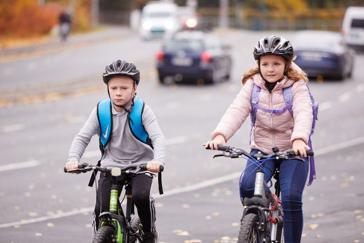 Trygg Trafikk, NAF og Syklistforeningen ønsker å bidra til at barn over hele landet får god trafikk- og sykkelopplæring på skolen. Foto: NAF