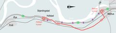 Denne helgen vil E6 mellom Melhus og Hofstad være stengt. Det er for å kunne gjøre siste rest før ny E6 åpner mandag 27. juni.