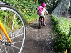 Sammen med en voksen kan barn som oftest starte tidlig å sykle til skolen hvis ferdighetene er tilstrekkelig gode. Foto: Syklistenes Landsforening