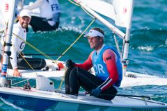 Hermann Tomasgaard kan juble for olympisk bronsemedalje. FOTO: Sailing Energy (Kan benyttes fritt redaksjonelt)