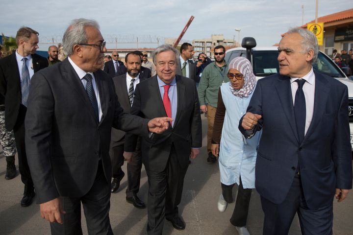 Fra generalsekretær António Guterres' besøk i Libya i 2019. Foto: UN Photo / Mohamed Alalem