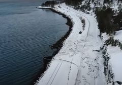 Slik så det ut etter det gikk sørpeskred på stedet 25. januar. Foto: Ida Bohlin/Statens vegvesen