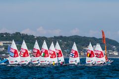 Line Flem Høst får en god start i sin medaljefinale.  FOTO: Sailing Energy (Kan benyttes fritt redaksjonelt)