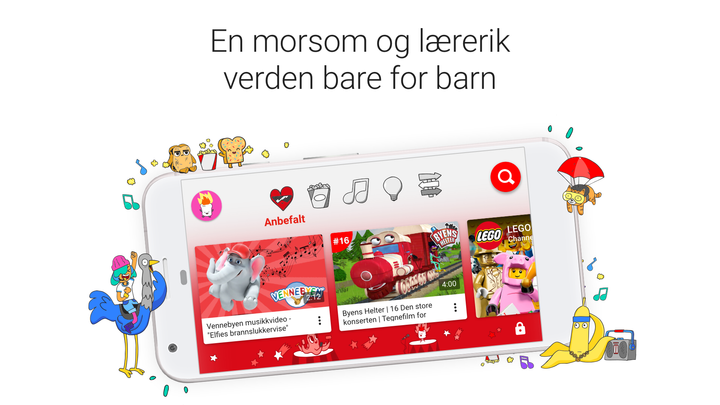 YouTube Kids er tilgjengelig i Norge