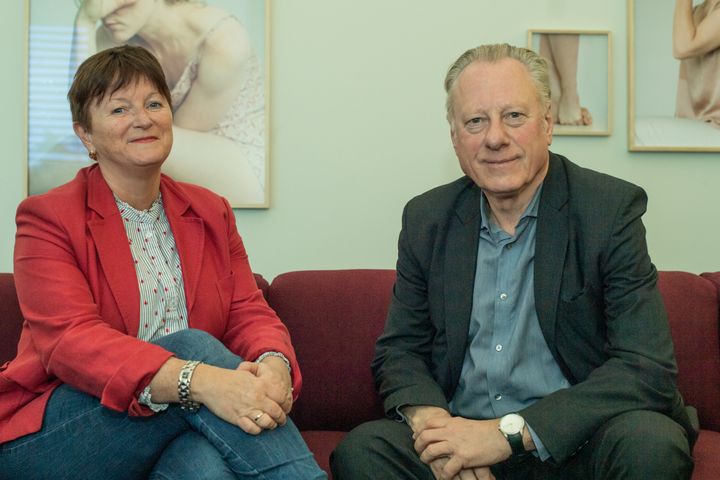 Lin Marie Holvik, direktør i Kulturtanken og Stein Olav Henrichsen, direktør ved Munchmuseet. Foto: Lars Opstad