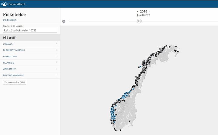 Mattilsynet lanserer i samarbeid med Barentswatch nettstedet Fiskehelse.