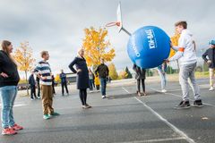 Kronprinsesse Mette-Marit på besøk på Trivselslederskole 6.oktober 2014; Runni Ungdomskole i Nes (Akershus)
