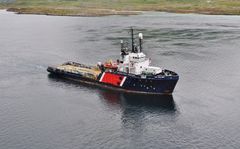 Kystverkets slepefartøy NSO Crusader. Foto: NSO Crusader