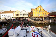 Dåp på brygga i Tønsberg