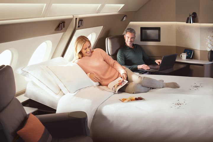 Produktutvikling er en av årsakene til Singapore Airlines sin suksess. Her i fra deres nye suite i First Class.