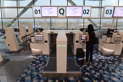 Biometric passenger identification at Tokyo Airport Haneda.