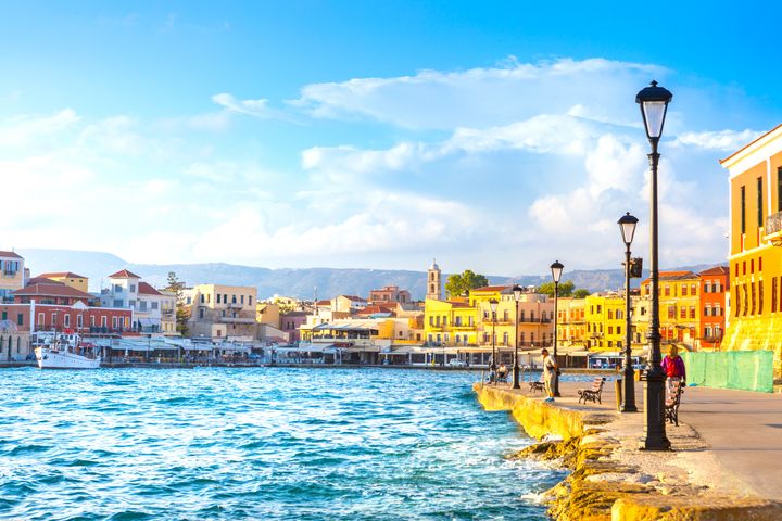 Havnen i Chania. I sommer er Hellas det mest populære ferielandet