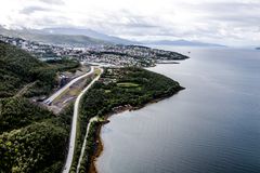 Narvik sett fra brutårnet. Brua vil være viktig for å knytte Narvik tettere sammen med Harstad. Foto: Ragnhild Heggem Fagerheim