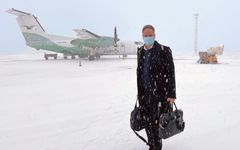 Jon-Ivar Nygård på flyplassen i Bodø. (Foto: Kjell Brataas/SD)