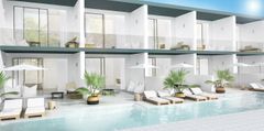 LEKKERT: Vings nye Ocean Beach Club på Kypros blir et luksuriøst hotell for familier som vil bo ekstra bra i ferien. Hotellet ligger naturligvis rett ved stranden i Ayia Napa (illustrasjon).