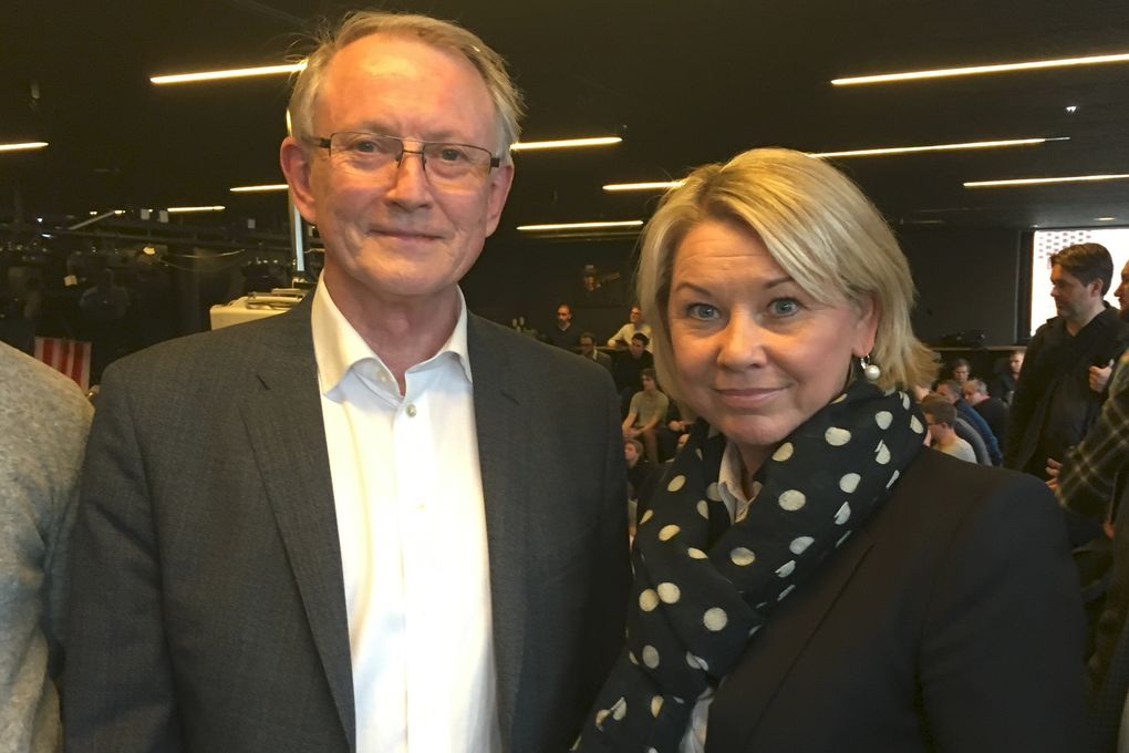 Arvid Hallén og Monica Mæland