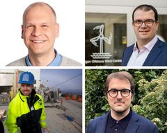 Øverst fra venstre Karl Magnus Laundal, Cristian Gebhardt, Kjetil Våge og Arnald Puy er tildelt ERC Consolidator Grant for 2022. Foto/ill.: UIB, UiB, Sindre Skrede og Alba Carmona