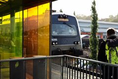 Marienborg stasjon i Trondheim. Snart fases dette dieseltoget ut til fordel for nye FLIRT-tog. Foto: Thor Erik Skarpen Bane NOR