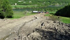 Jordskred ved Veikleenget i Nord-Fron kommune i 2013. Foto: Jaran Wasrud/NVE