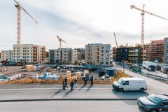 Rundt 4000 beboere skal etterhvert flytte inn i det nyutviklede området på Billingstad. Foto: Oda Hveem