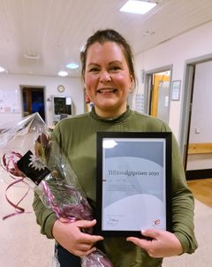 Vinner av Tillitsvalgtprisen 2020, Marte Husøy (Foto: Ergoterapeutene)