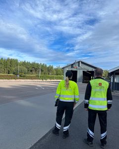 Belte i buss kontroll på Taraldrud kontrollstasjon