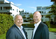 T.v. Frank Johannessen, prosjektleder Conceptor Bolig AS og Lasse Skjelbred, adm. direktør i Conceptor Bolig AS. Foto: Conceptor Bolig AS.