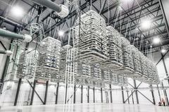 Utsnitt fra ventilhallen i omformerstasjonene som installeres i Sør-Korea.