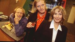 Lille Lørdag. Harald Eia, Bård Tufte Johansen og Marit Åslein. Foto:Ole Kaland, NRK.