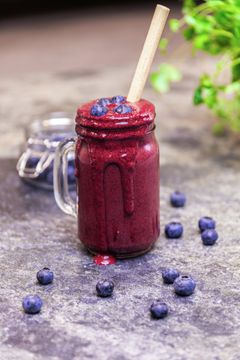 En nydelig blåbærsmoothie som start på dagen